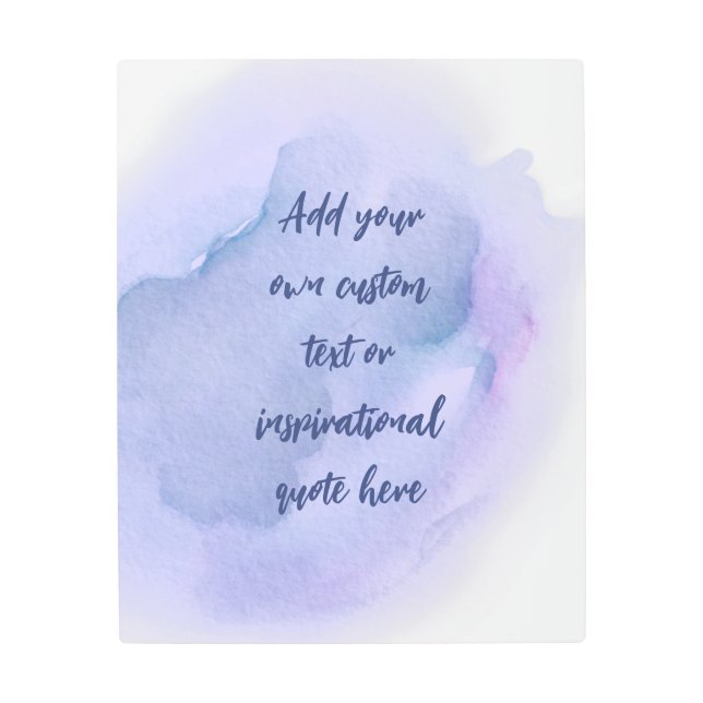 独自の水彩の作成やる気を起こさせる引用文 メタルプリント (正面)