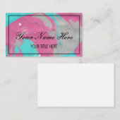 独自の水彩大理石カラフルを作成する 名刺 (正面/裏面)