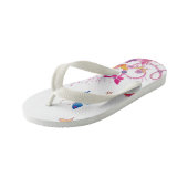 独自の水彩画カラフル像を作成 キッズビーチサンダル (アングル)