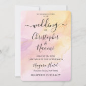 独自の水彩背景を作成する 招待状 (正面)