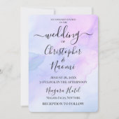 独自の水彩背景を作成する 招待状 (正面)