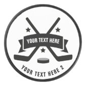 独自の氷を作パーソナライズされた成 アイスホッケーパック (正面)