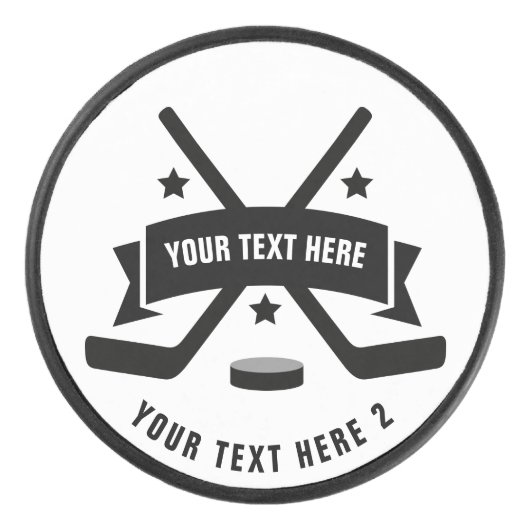 独自の氷を作パーソナライズされた成 アイスホッケーパック (正面)