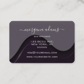 独自の波状紫色を作成する 名刺 (裏面)