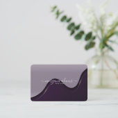 独自の波状紫色を作成する 名刺 (スタンド正面)