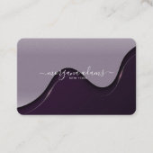 独自の波状紫色を作成する 名刺 (正面)