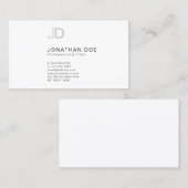 独自の洗練されたモノグラムをモダン作成 名刺 (正面/裏面)