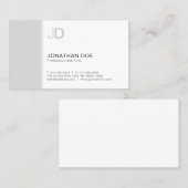 独自の洗練されたモノグラムモダンを作成する 名刺 (正面/裏面)