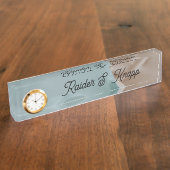 独自の海と砂の自然アートカラーを作成 デスクネームプレート (側面)