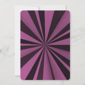 独自の深いのカスタム作成レトロ日が差すこと 招待状 (裏面)