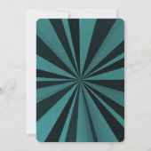 独自の深いのカスタム作成レトロ日が差すこと 招待状 (裏面)