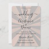 独自の深いのカスタム作成レトロ日が差すこと 招待状 (正面)