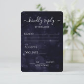 独自の深いブルー《写真》ぼけ味ウォーターの作成 出欠カード (スタンド正面)