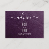 独自の深い紫色のテクスチャを作成 アドバイスカード (正面)