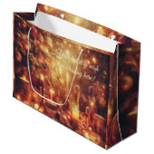 独自の温かいクリスマスパーティーの作成 ラージペーパーバッグ (正面アングル)