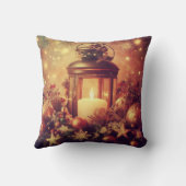 独自の温かいクリスマスランタンを作成 クッション (裏面)