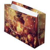 独自の温かいクリスマスランタンを作成 ラージペーパーバッグ (正面アングル)