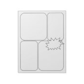 独自の漫画とストーリーを描画 – 空白のテンプレート ノートパッド (回転)