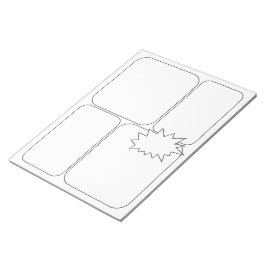 独自の漫画とストーリーを描画 – 空白のテンプレート ノートパッド