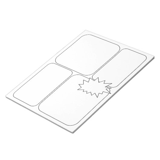 独自の漫画とストーリーを描画 – 空白のテンプレート ノートパッド (アングル)