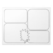 独自の漫画とストーリーを描画 – 空白のテンプレート ノートパッド (正面)