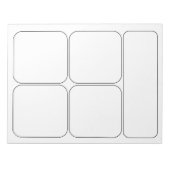 独自の漫画とストーリーを描画 – 空白のテンプレート ノートパッド (正面)