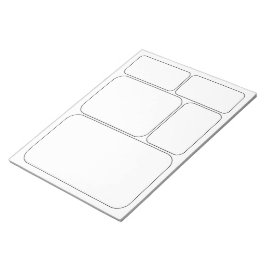 独自の漫画ストーリーの空白のテンプレート ノートパッド