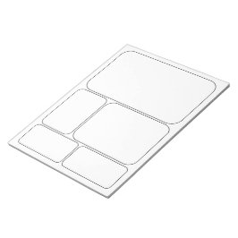 独自の漫画ストーリーの空白のテンプレート ノートパッド