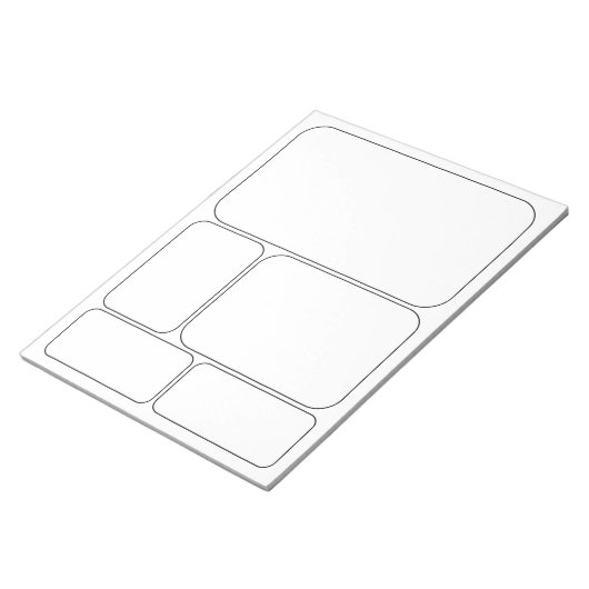 独自の漫画ストーリーの空白のテンプレート ノートパッド (アングル)