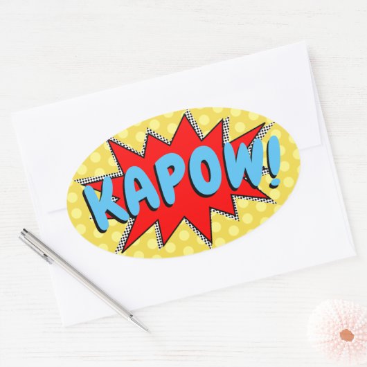 独自の漫画ブックのサウンド効果の作成 楕円形シール (封筒)