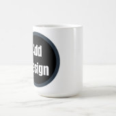 独自の濃い灰色の青を作成パーソナライズされた モーフィングマグカップ (中央)