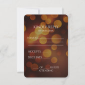 独自の火のオレンジ色の《写真》ぼけ味を作成 出欠カード (正面)