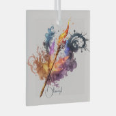 独自の火の杖を作成する ガラスオーナメント (正面右)
