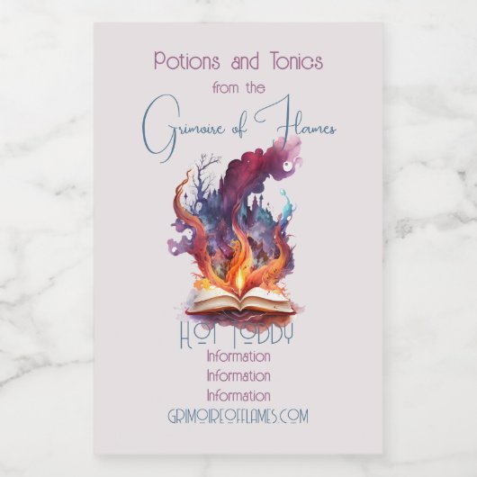 独自の火の魔導書の作成 フードラベル (シングルラベル)