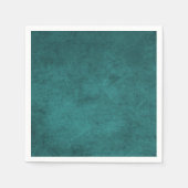 独自の無地のティール（緑がかった色）動揺してスタイル スタンダードカクテルナプキン (正面)