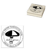 独自の熱帯ビーチ差出人住所 ラバースタンプ (押印)