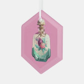 独自の牡丹の香かわいらし水ボトルを作成 ガラスオーナメント (正面左)