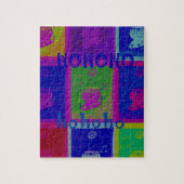 独自の特別なサンタホーホアートをポップ・アートの作成 ジグソーパズル (縦)