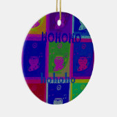 独自の特別なサンタホーホアートをポップ・アートの作成 セラミックオーナメント (右)