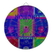 独自の特別なサンタホーホアートをポップ・アートの作成 ダーツボード (正面)