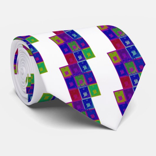 独自の特別なサンタホーホアートをポップ・アートの作成 ネクタイ (ロール)