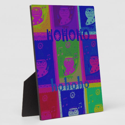 独自の特別なサンタホーホアートをポップ・アートの作成 フォトプラーク (側面)