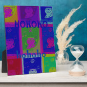 独自の特別なサンタホーホアートをポップ・アートの作成 フォトプラーク (側面)