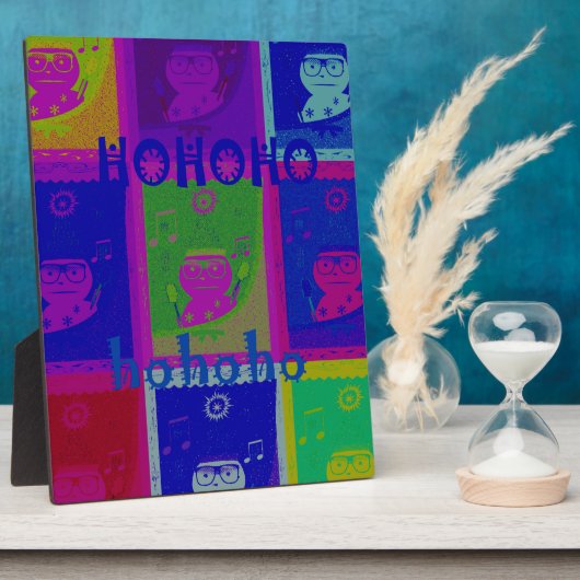 独自の特別なサンタホーホアートをポップ・アートの作成 フォトプラーク (側面)