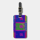 独自の特別なサンタホーホアートをポップ・アートの作成 ラゲッジタグ (正面縦)