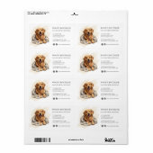 独自の犬グルーミングサービスの作成 ラベル (フルシート)