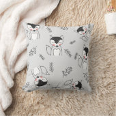 独自の甘いグレーのキツネを作成 クッション (ブランケット)