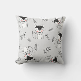 独自の甘いグレーのキツネを作成 クッション