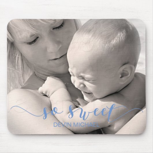 独自の甘いベビー写真の贈り物を作成 マウスパッド (正面)