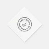 独自の甘いベーカリーカフェロゴビジネスの作成 スタンダードカクテルナプキン (角)